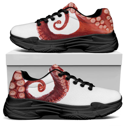 Tentacles Of Octopus Print Black Chunky Shoes