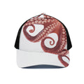 Tentacles Of Octopus Print Black Mesh Trucker Hat