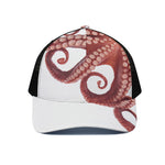 Tentacles Of Octopus Print Black Mesh Trucker Cap