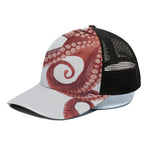 Tentacles Of Octopus Print Black Mesh Trucker Cap