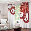Tentacles Of Octopus Print Dimout Grommet Curtains