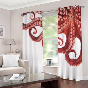 Tentacles Of Octopus Print Blackout Grommet Curtains