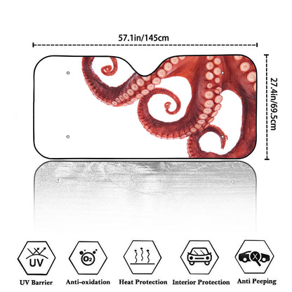 Tentacles Of Octopus Print Car Windshield Sun Shade