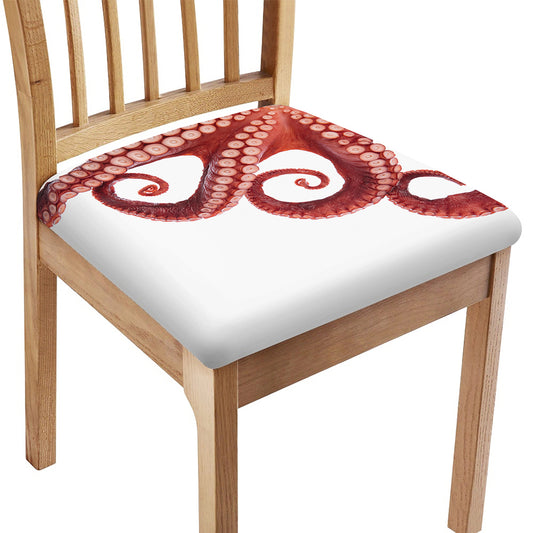 Tentacles Of Octopus Print Chair Cushion Cover