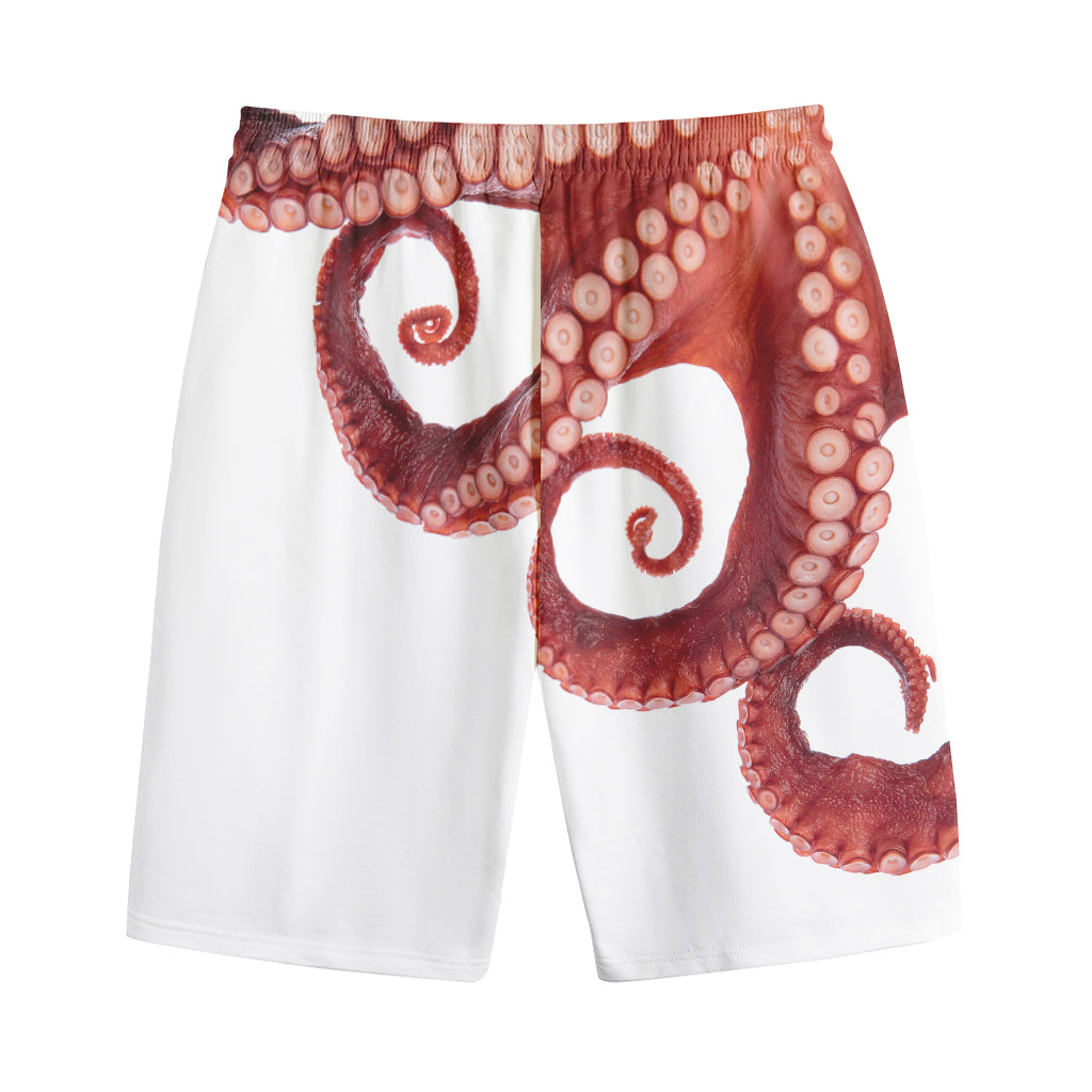 Tentacles Of Octopus Print Cotton Shorts