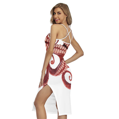 Tentacles Of Octopus Print Cross Back Cami Dress