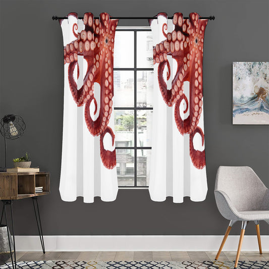 Tentacles Of Octopus Print Curtain