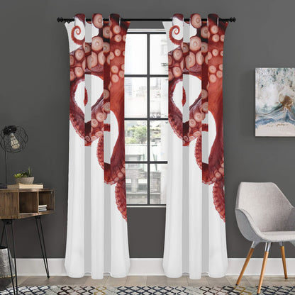 Tentacles Of Octopus Print Curtain