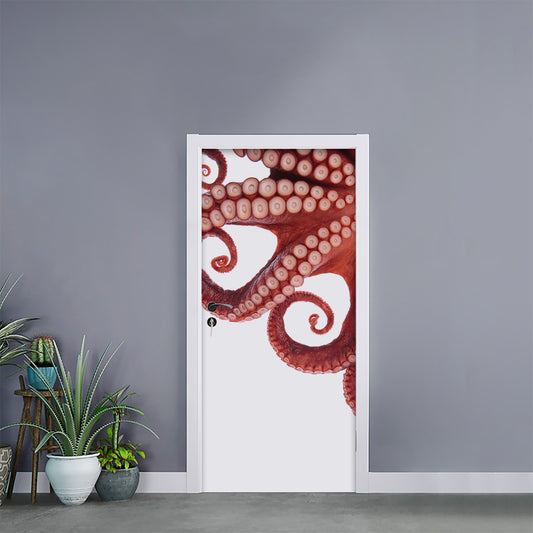 Tentacles Of Octopus Print Door Sticker