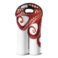 Tentacles Of Octopus Print Double Neoprene Wine Tote