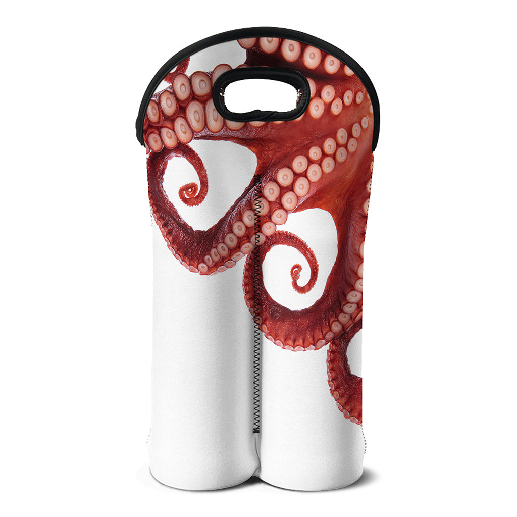 Tentacles Of Octopus Print Double Neoprene Wine Tote