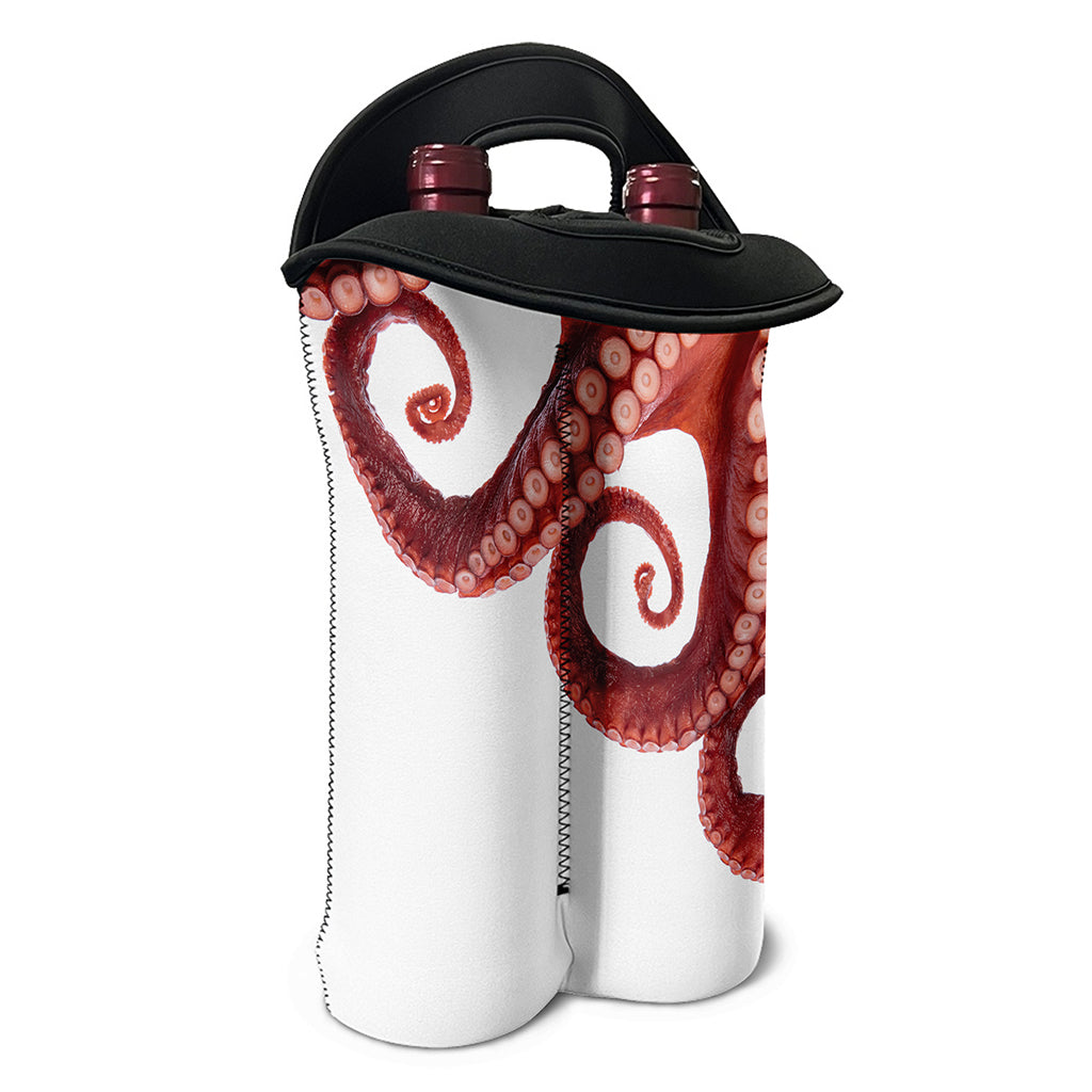 Tentacles Of Octopus Print Double Neoprene Wine Tote