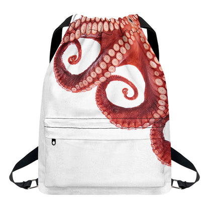 Tentacles Of Octopus Print Drawstring Backpack