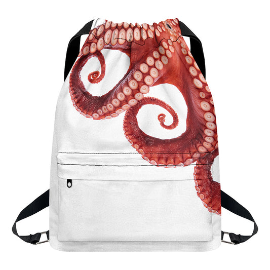 Tentacles Of Octopus Print Drawstring Backpack