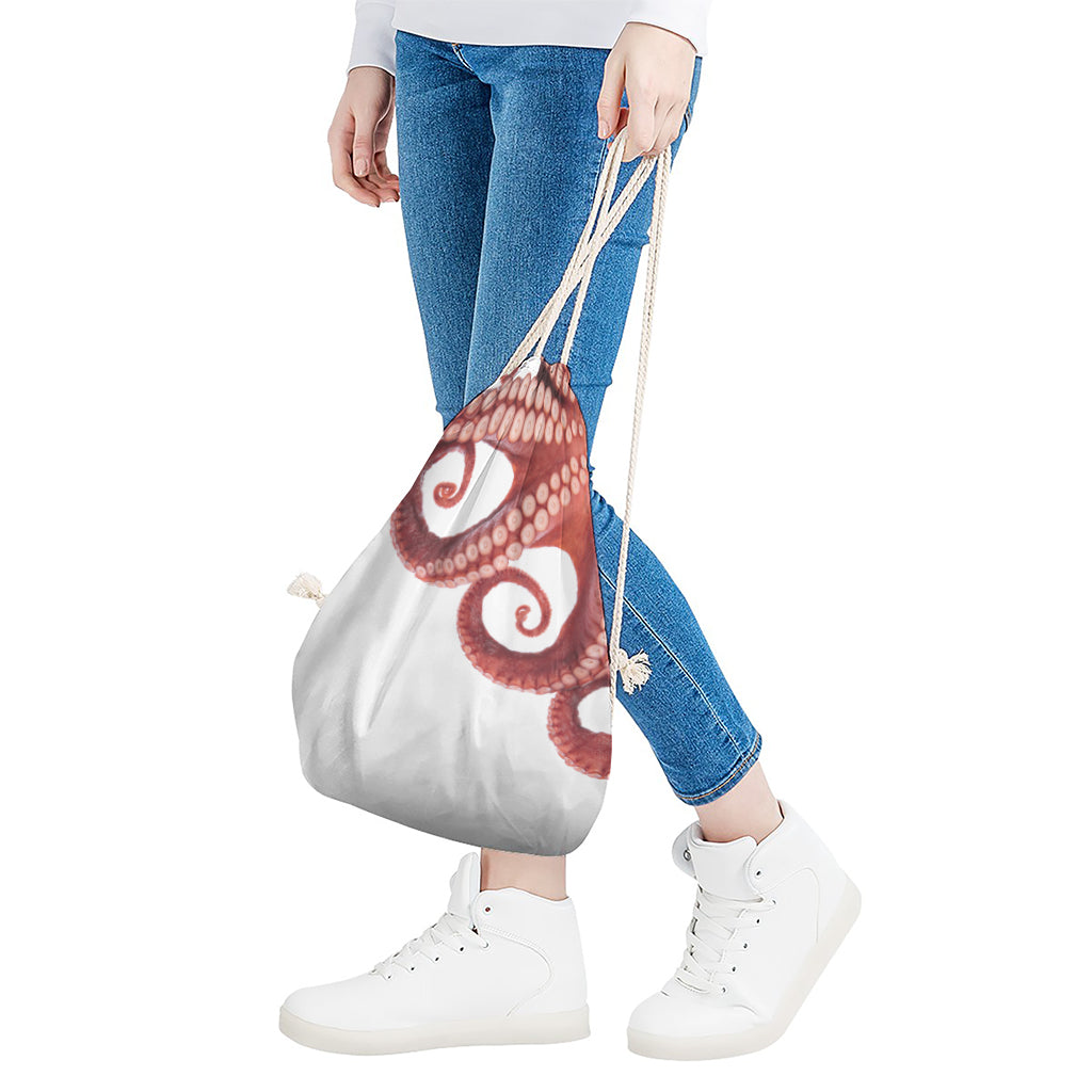 Tentacles Of Octopus Print Drawstring Bag