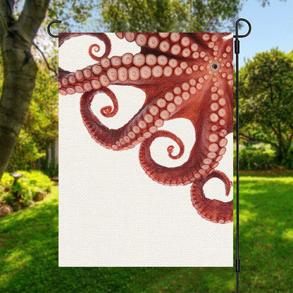 Tentacles Of Octopus Print Garden Flag