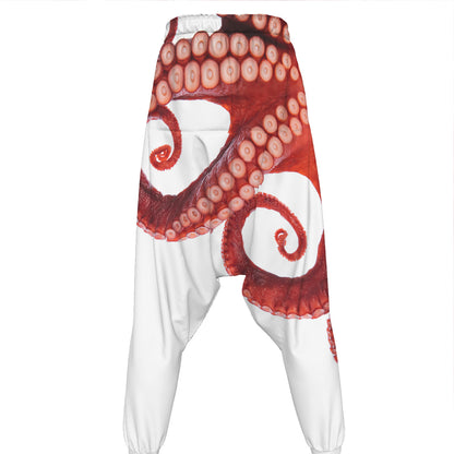 Tentacles Of Octopus Print Hammer Pants