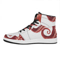 Tentacles Of Octopus Print High Top Leather Sneakers