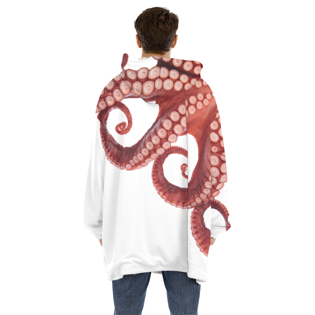 Tentacles Of Octopus Print Hoodie Blanket