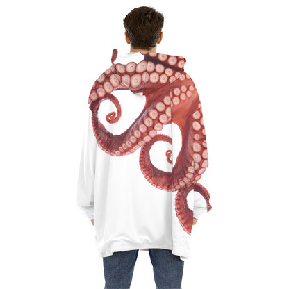Tentacles Of Octopus Print Hoodie Blanket