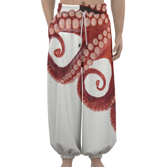 Tentacles Of Octopus Print Lantern Pants