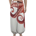 Tentacles Of Octopus Print Lantern Pants