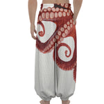 Tentacles Of Octopus Print Lantern Pants