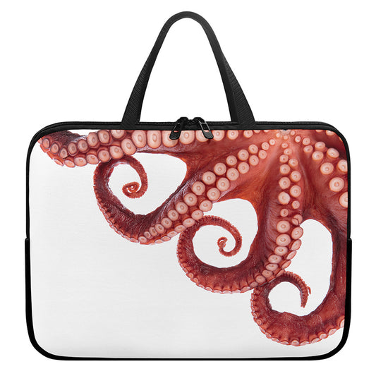 Tentacles Of Octopus Print Laptop Sleeve With Handle