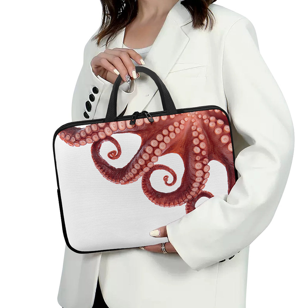 Tentacles Of Octopus Print Laptop Sleeve With Handle