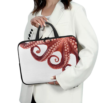Tentacles Of Octopus Print Laptop Sleeve With Handle