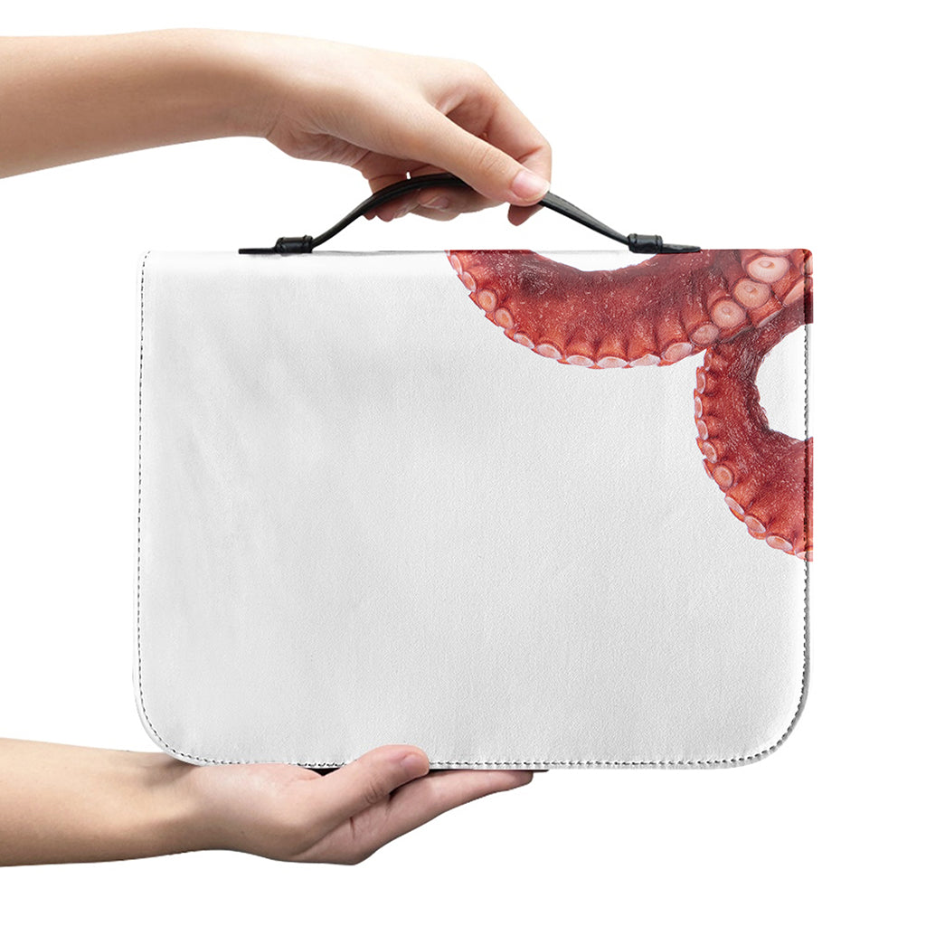 Tentacles Of Octopus Print Leather Bible Cover