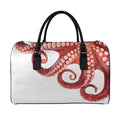 Tentacles Of Octopus Print Leather Duffel Bag