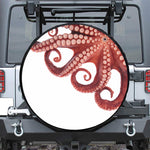 Tentacles Of Octopus Print Leather Spare Tire Cover