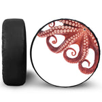 Tentacles Of Octopus Print Leather Spare Tire Cover