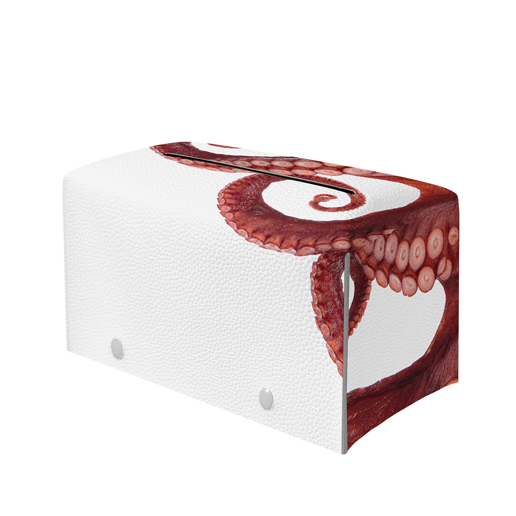 Tentacles Of Octopus Print Leather Tissue Box Cover