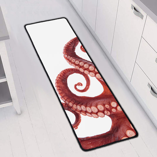 Tentacles Of Octopus Print Long Kitchen Mat