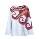 Tentacles Of Octopus Print Long Sleeve Short Coat