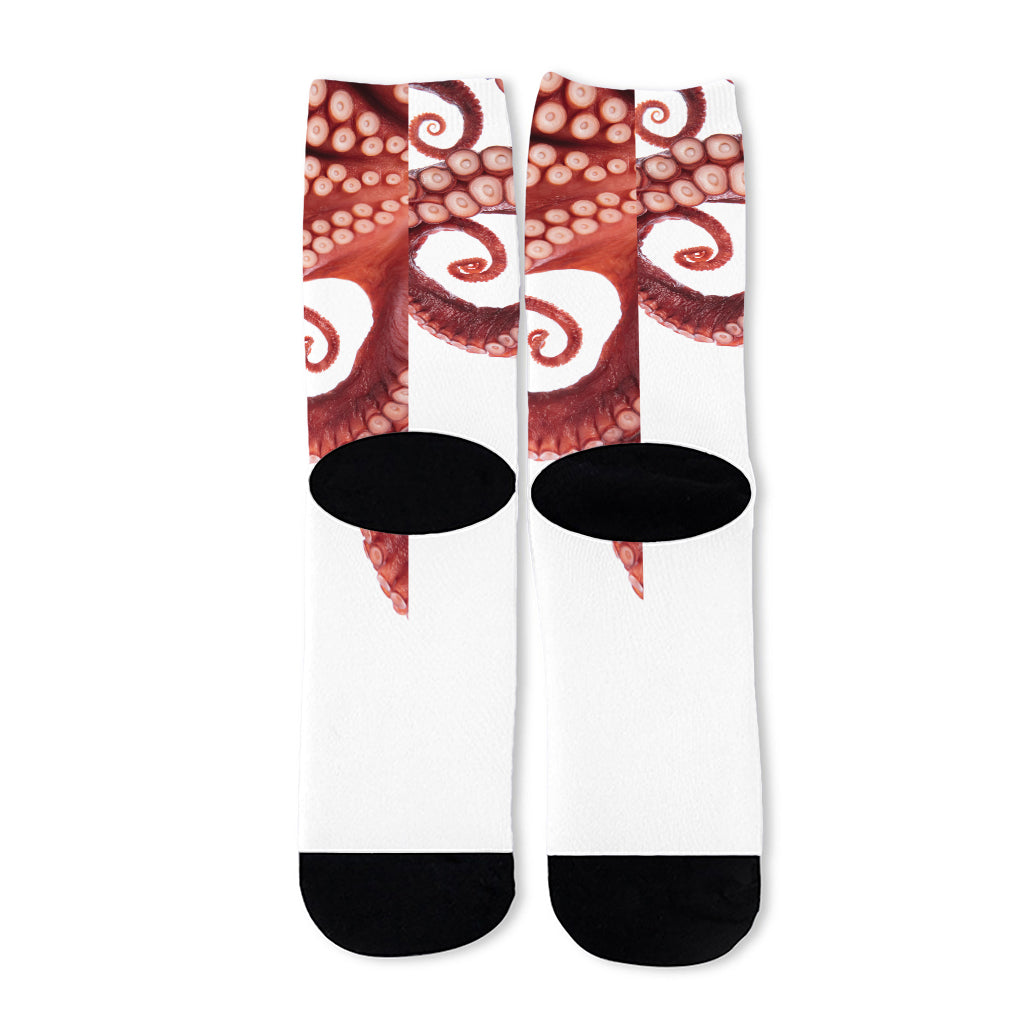 Tentacles Of Octopus Print Long Socks