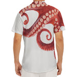 Tentacles Of Octopus Print Men's Deep V-Neck Shirt