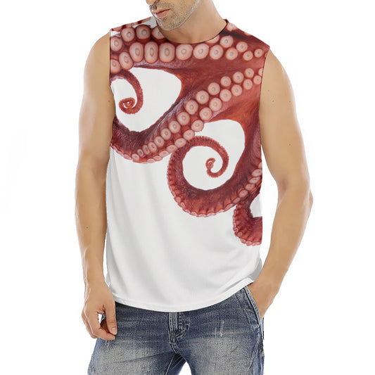 Tentacles Of Octopus Print Men's Fitness Tank Top