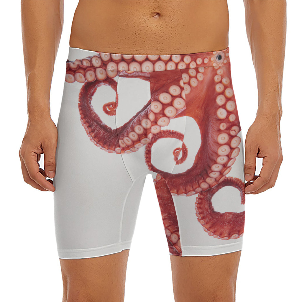 Tentacles Of Octopus Print Men's Long Boxer Briefs