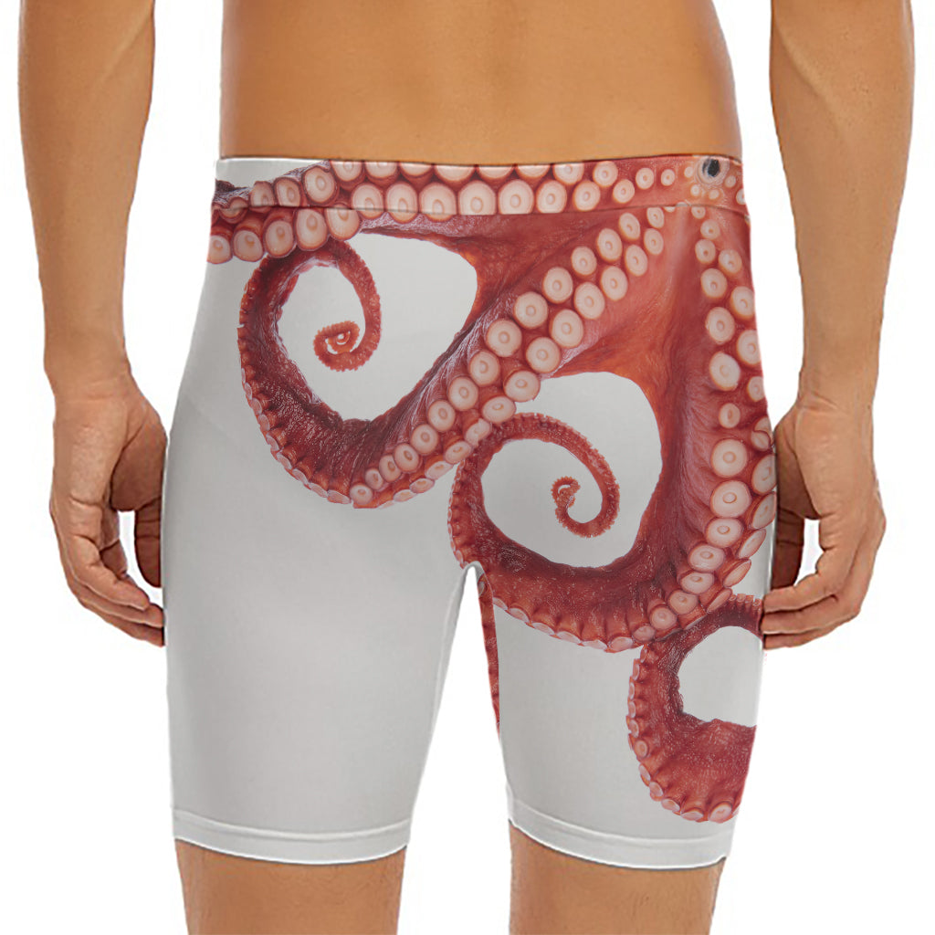 Tentacles Of Octopus Print Men's Long Boxer Briefs