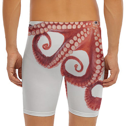 Tentacles Of Octopus Print Men's Long Boxer Briefs