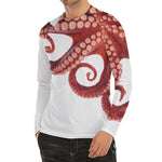 Tentacles Of Octopus Print Men's Long Sleeve Rash Guard