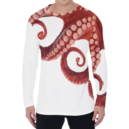Tentacles Of Octopus Print Men's Long Sleeve T-Shirt