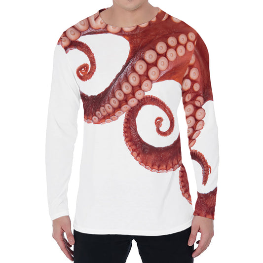Tentacles Of Octopus Print Men's Long Sleeve T-Shirt