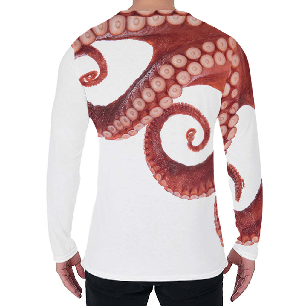 Tentacles Of Octopus Print Men's Long Sleeve T-Shirt