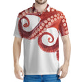 Tentacles Of Octopus Print Men's Polo Shirt
