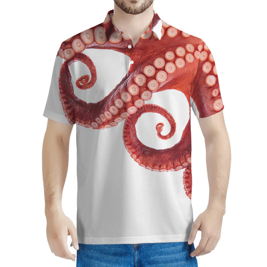 Tentacles Of Octopus Print Men's Polo Shirt