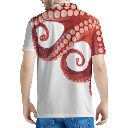 Tentacles Of Octopus Print Men's Polo Shirt